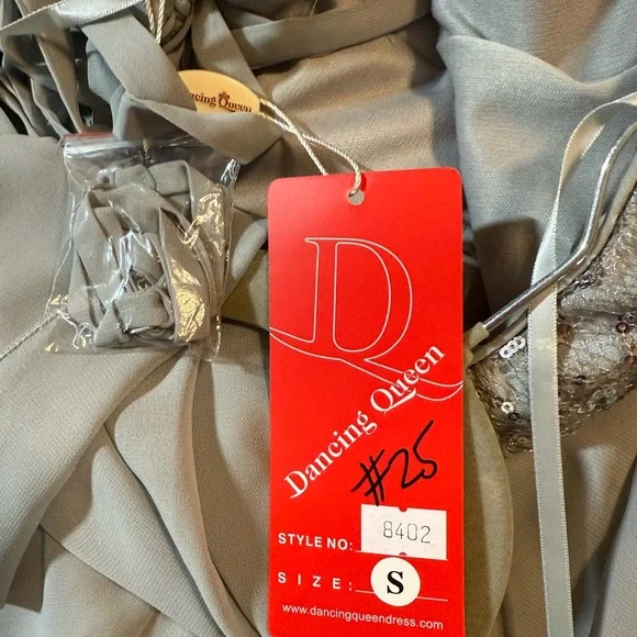 Dancing Queen sequins Gowns for wedding, prom, formal event etc NWT blue or gray - Picture 5 of 12